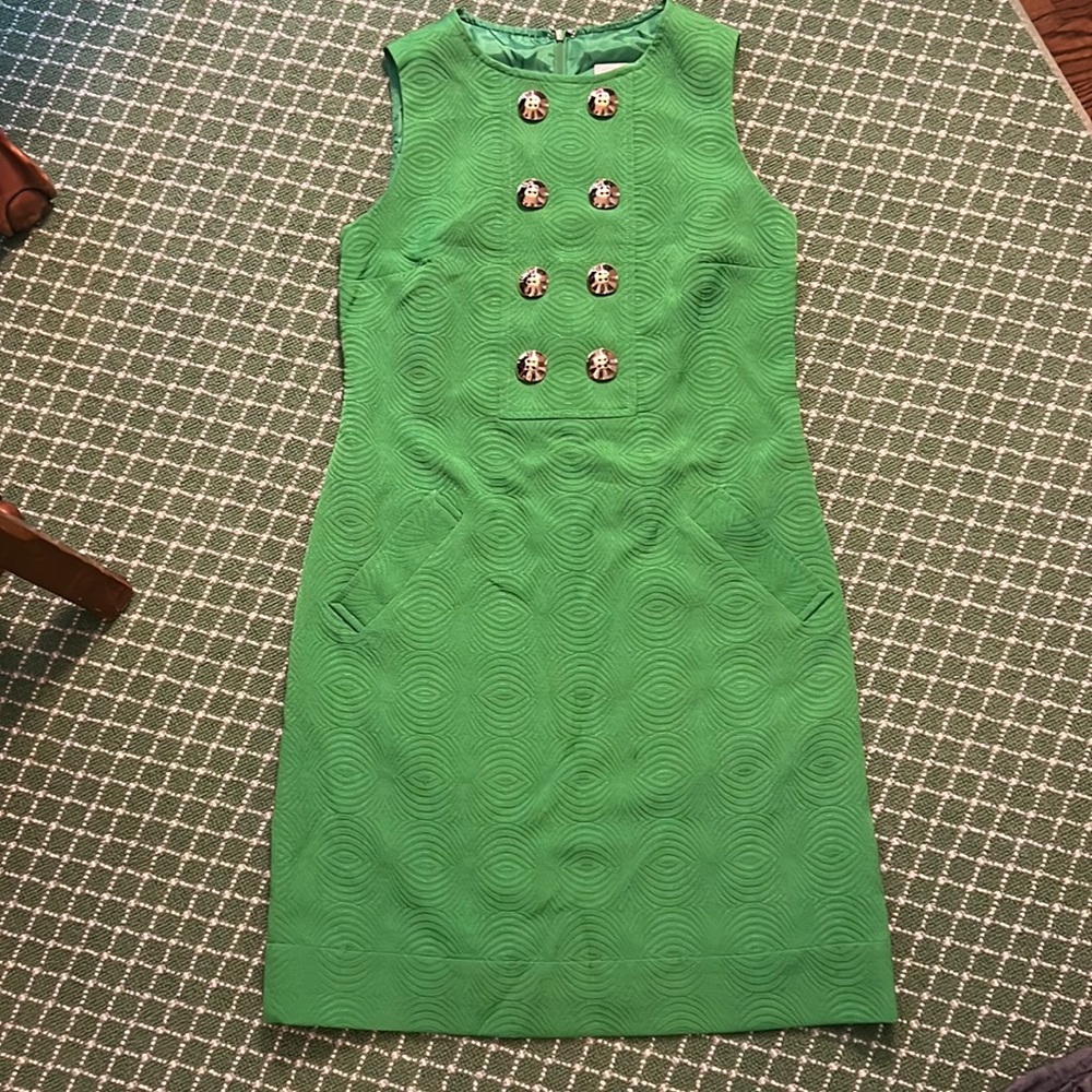 Women’s - Shoshanna kelly green sleeveless shift dress in size 6